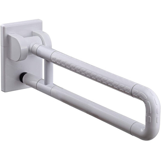 24-Inch Wall-Mounted Folding Solid Grab Bar | Heavy-Duty SS304 Stainless Steel Core with Anti-Slip & Anti-Bacterial ABS Cover | Safety Support Handle for Bathrooms & Elderly Assistance