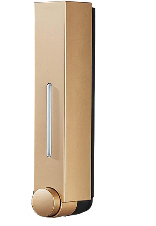400ml Wall-Mounted Soap Dispenser - Rose Gold Finish, Refillable Plastic Bottle