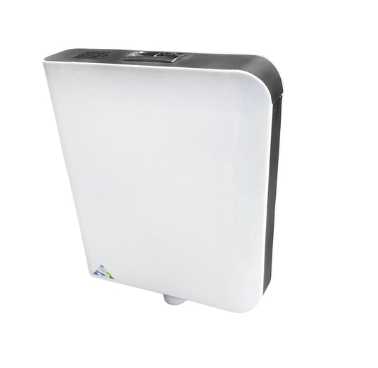 Wall-Mounted Dual Flush Cistern with Built-In Air Freshener Compartment | Sleek White & Black ABS Flush Tank | Water-Saving & Durable Modern Bathroom Cistern