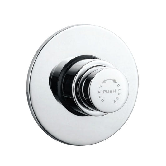 1.25-inch Round Flush Valve in Chrome FInish | Heavy-Duty Brass Toilet Flush Valve with PVD Coating | Flush Valve for Bathrooms, Restrooms, & Hygienic Toilet Installation