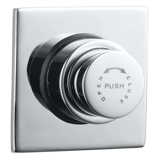1.25-inch Square Flush Valve in Chrome FInish | Heavy-Duty Brass Toilet Flush Valve with PVD Coating | Flush Valve for Bathrooms, Restrooms, & Hygienic Toilet Installation