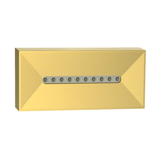 9x3" Wave Body Shower Jet - Heavy Duty Brass Made with Brushed Gold Finish, Wall-Mounted Concealed Installation