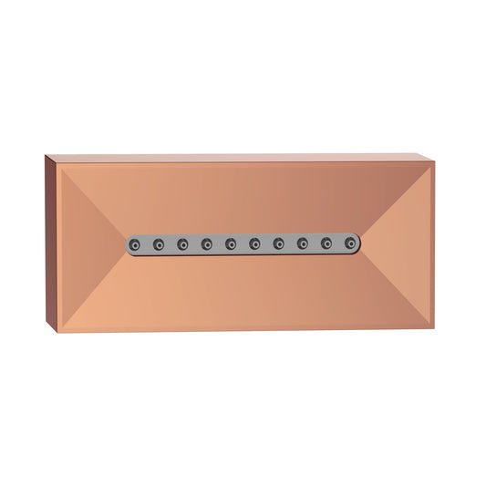 9x3" Wave Body Shower Jet - Heavy Duty Brass Made with Brushed Rose Gold Finish, Wall-Mounted Concealed Installation