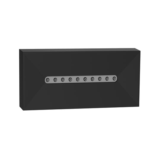 9x3" Wave Body Shower Jet - Heavy Duty Brass Made with Matte Black Finish, Wall-Mounted Concealed Installation