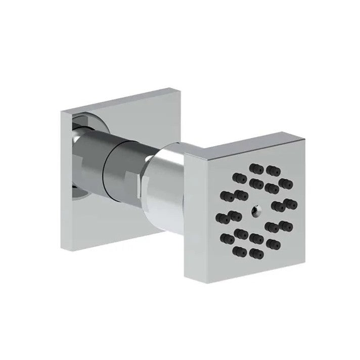 2 Point Body Jet 2x2-Inch Square SS304 Body Jet – Rain & Mist – Chrome Finish – aquieen