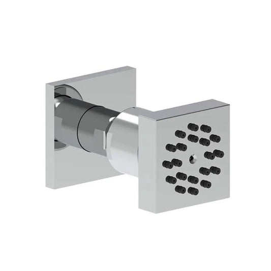 2x2-Inch Square SS304 Body Shower Jet with Rain & Mist - Chrome Finish | Wall-Mounted High-Pressure Jet
