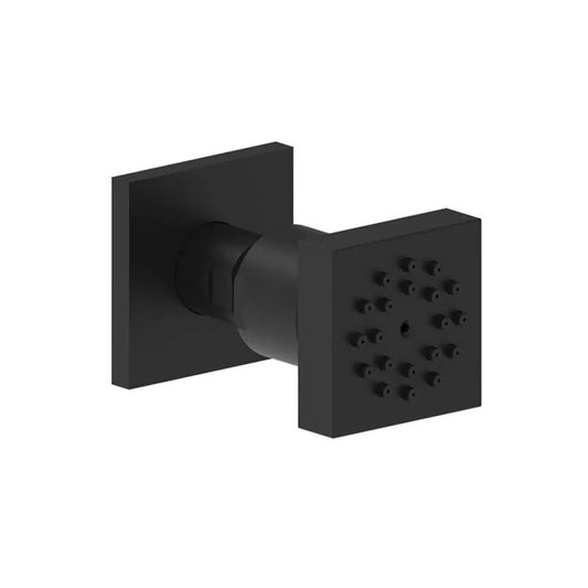 2x2-Inch Square SS304 Body Shower Jet with Rain & Mist - Matte Black Finish | Wall-Mounted High-Pressure Jet