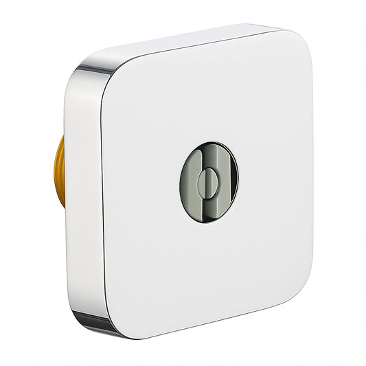 2x2-Inch Square Brass Body Jet Shower - Chrome Finish | Exposed Wall-Mounted Heavy-Duty Jet