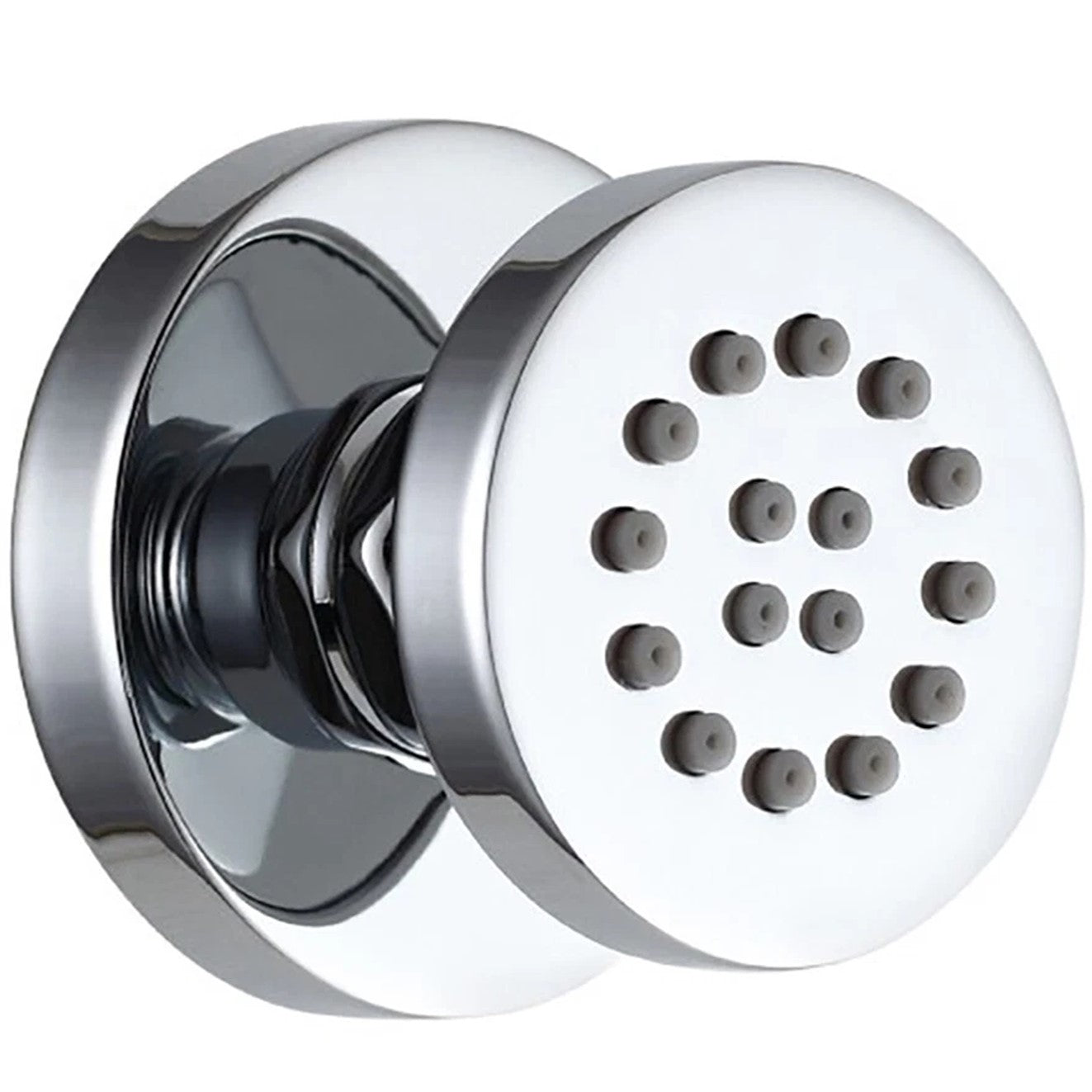 2 Point Body Jet 2-Inch Round SS304 Body Jet with Flange – Chrome Finish – aquieen