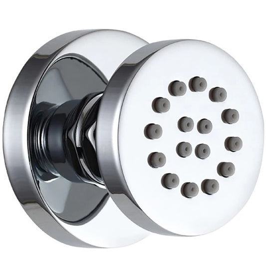 2-Inch Round SS304 Body Jet Shower with Flange - Chrome Finish | Exposed Wall-Mounted Heavy-Duty Jet