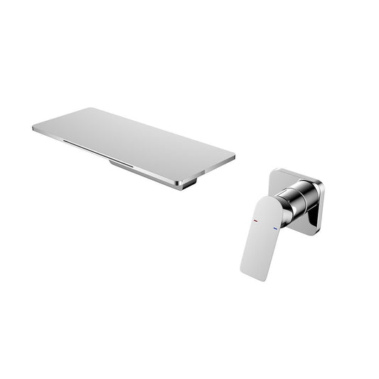 Wall Mounted Basin Mixer Tap in Chrome Finish | Heavy-Duty Brass Made | Hot & Cold Water Tap | Plato Series