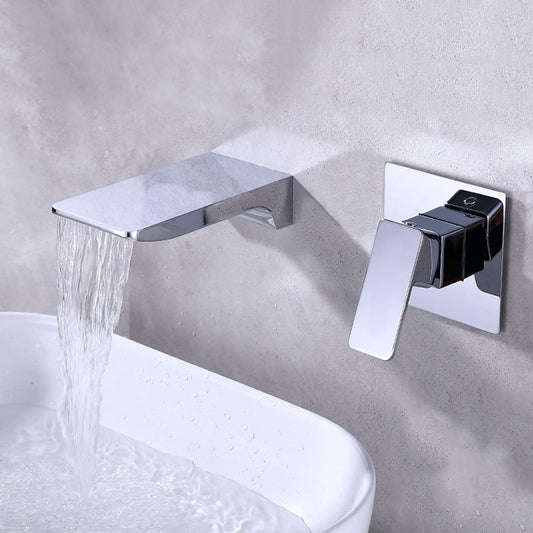 Wall Mounted Basin Mixer Tap in Chrome Finish | Heavy-Duty Brass Made | Hot & Cold Water Tap | Dior Series