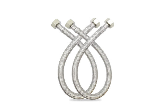 12" Connection Pipe | Heavy Duty SS304 Braiding | Flexible & Rust-Proof Plumbing Hose for Geysers, Basins, Dishwashers, Faucets & Toilets