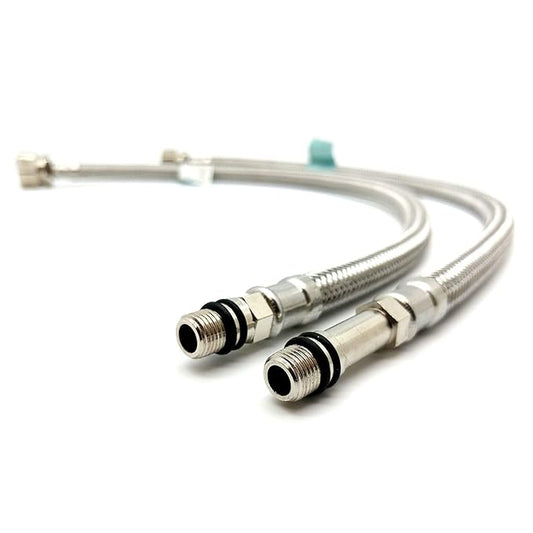 24" M10 Flexible Connection Pipe for Basin Mixer Tap | Heavy-Duty Flexible & Rust-Proof Stainless Steel Braided Water Supply Hose for Kitchen & Bathroom