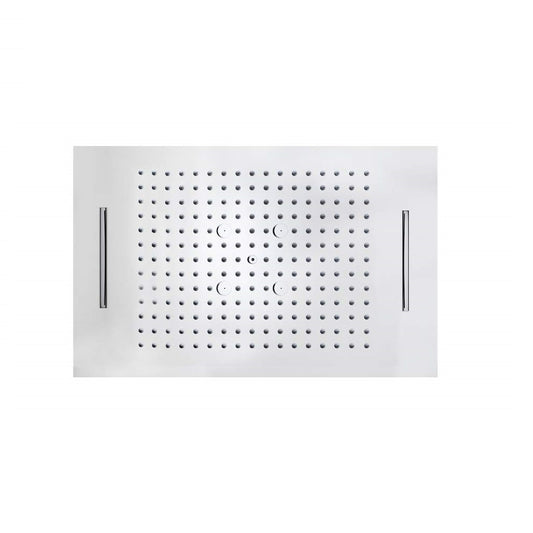 26x18" Ceiling Shower with Rain, Mist, Waterfall | Chrome Finish SS304 | Spa-Style Concealed Head