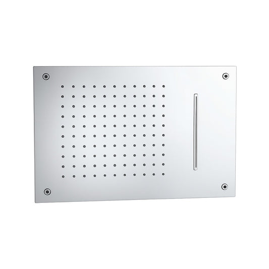 19x13" Ceiling Shower with Rain & Waterfall Modes | Chrome Finish SS304 | Luxury Spa Shower