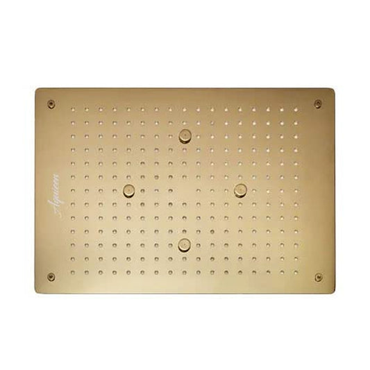 19x13" Ceiling Shower with Rain & Mist Modes | Gold Finish SS304 | Luxury Spa Shower