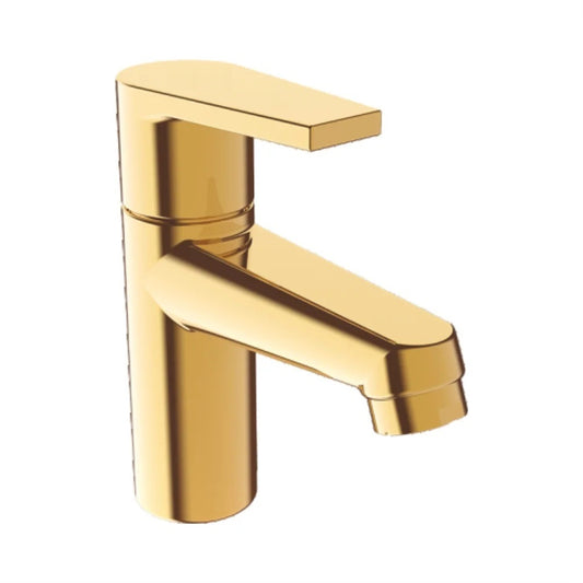 Brass Pillar Cock with Wall Flange | Deck-Mounted Faucet in Gold Finish with PVD Coating | Bathroom, Kitchen, Garden Tap | Entice Series