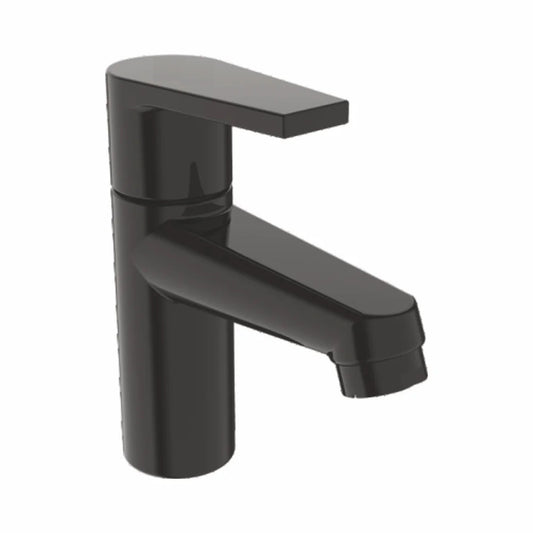 Brass Pillar Cock with Wall Flange | Deck-Mounted Faucet in Matte Black Finish with PVD Coating | Bathroom, Kitchen, Garden Tap | Entice Series