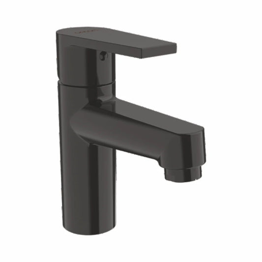 Hot & Cold Water Basin Mixer Tap | Heavy Duty Brass Faucet | Matte Black Finish Sink Mixer Tap with PVD Coating | Deck-Mounted Single-Handle Bathroom Tap | Hot & Cold Water Flow - Entice Series