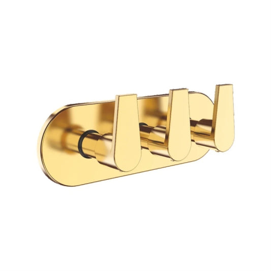 Wall-Mounted 4-Way Diverter with Exposed Part Kit | | Brass Body with Gold Finish | PVD Coating | Multi-Function Water Control for Showers & Taps