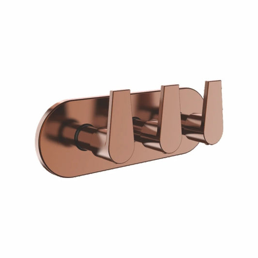 Wall-Mounted 4-Way Diverter with Exposed Part Kit | | Brass Body with Rose Gold Finish | PVD Coating | Multi-Function Water Control for Showers & Taps