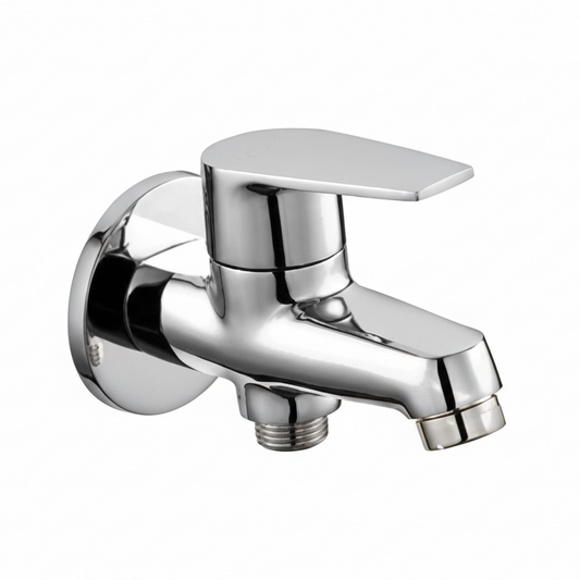2-Way Water Tap | Made of Brass | Chrome Finish | Wall Mounted - Entice Series