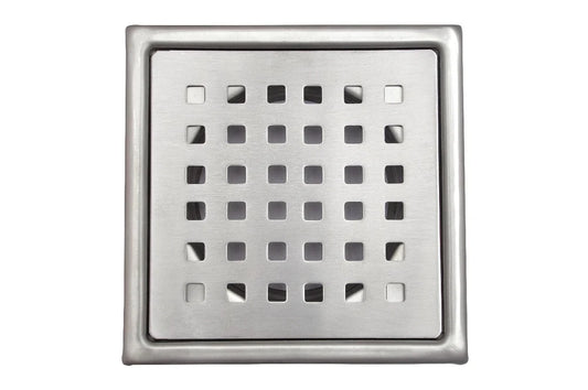 6x6 Inch Floor Grating / Drainer In Matte Finish | Arossa Design & Heavy-Duty SS304 Drainer | Anti-Clog & Rust-Resistant Drain Cover for Bathroom & Kitchen