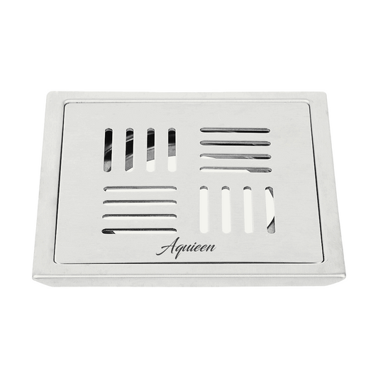 5x5 Inch Floor Grating / Drainer In Matte Finish | Florin Design & Heavy-Duty SS304 Drainer | Anti-Clog & Rust-Resistant Drain Cover for Bathroom & Kitchen