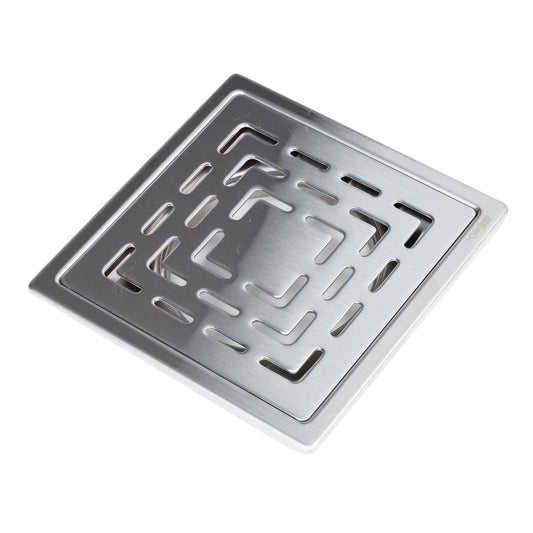5x5 Inch Floor Grating / Drainer In Matte Finish | Fern Design & Heavy-Duty SS304 Drainer | Anti-Clog & Rust-Resistant Drain Cover for Bathroom & Kitchen