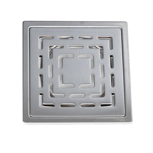 5x5 Inch Floor Grating / Drainer In Matte Finish | Fern Design & Heavy-Duty SS304 Drainer | Anti-Clog & Rust-Resistant Drain Cover for Bathroom & Kitchen