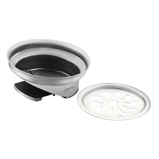 6-Inch Anti-Foul Cockroach Trap | SS304 Stainless Steel Floor Drain Cover in Brushed Silver Finish