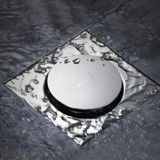 6x6 Inches Square Pop-Up Grating | SS304 Stainless Steel Floor Drain with Matte Finish | Shower Waste Water Drain | Bathroom and Kitchen Grating