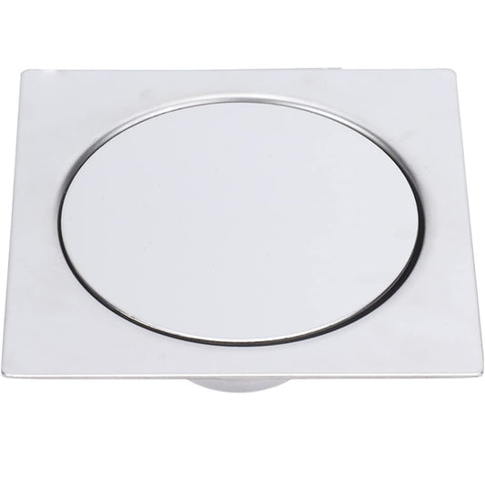 6x6 Inches Square Pop-Up Grating | SS304 Stainless Steel Floor Drain with Chrome Finish | Shower Waste Water Drain | Bathroom and Kitchen Grating