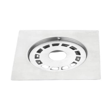 5x5 Inch Floor Grating / Drainer With Pipe Hole | Square Design & Heavy-Duty SS304 Drainer In Matte Finish | Anti-Clog & Rust-Resistant Drain Cover for Bathroom & Kitchen