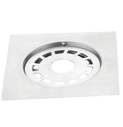 5x5 Inch Floor Grating / Drainer With Pipe Hole | Square Design & Heavy-Duty SS304 Drainer In Matte Finish | Anti-Clog & Rust-Resistant Drain Cover for Bathroom & Kitchen