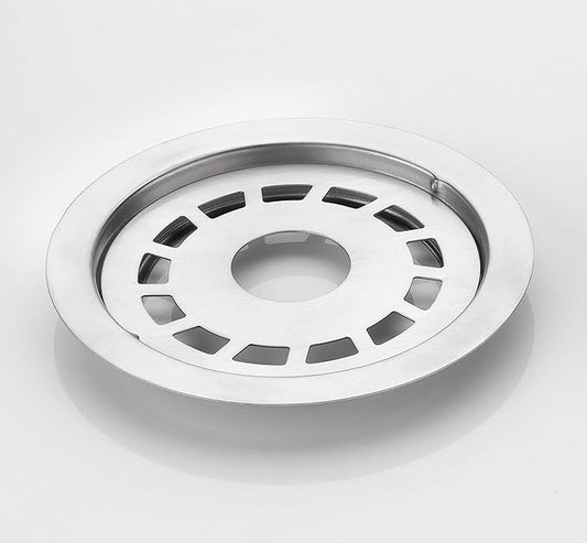 5x5 Inch Floor Grating / Drainer With Pipe Hole | Round Design & Heavy-Duty SS304 Drainer In Matte Finish | Anti-Clog & Rust-Resistant Drain Cover for Bathroom & Kitchen