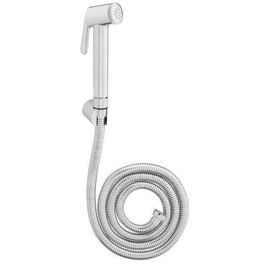 Health Faucet Set in Chrome Finish - Brass Jet Spray with 1m SS Hose & Hook