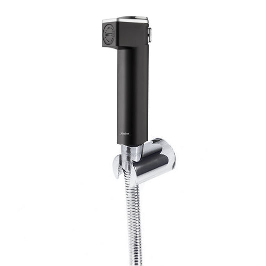 Health Faucet Set in Black Finish - Ceramice Series ABS Jet Spray with 1m SS Hose & Hook