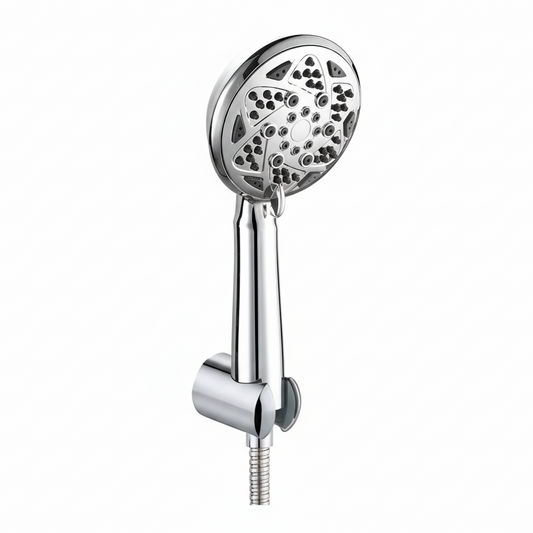 Aquieen Hand Shower, Flexible Tube & Wall Holder Set | ABS | Chrome