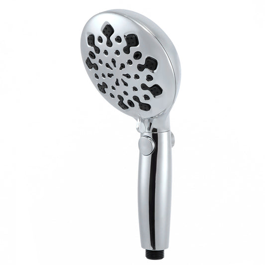 9-Function Hand Shower, Chrome Finish, ABS Body, Wall-Mounted for Bathroom Use - Comet Series