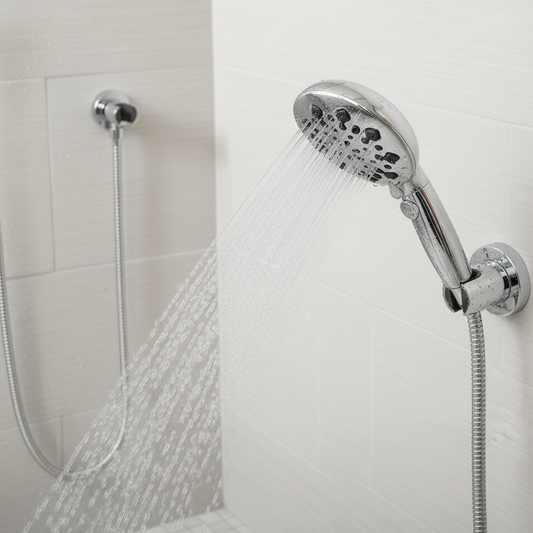 Aquieen Hand Shower, Flexible Tube & Wall Holder Set | ABS | Chrome