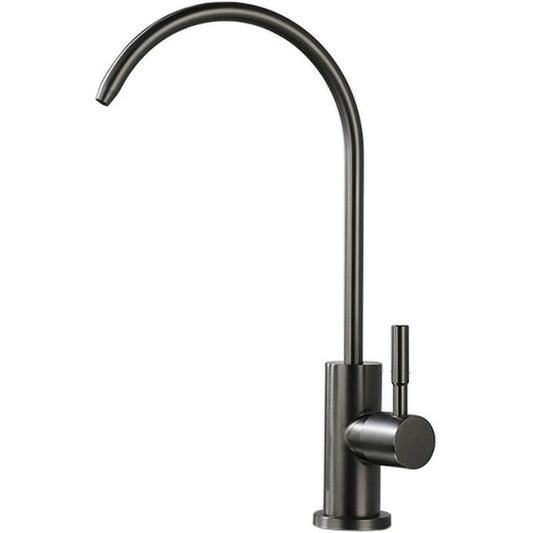 Deck-Mounted RO Tap with Connecting Hose | Heavy-Duty SS304 Water Purifier Faucet in Gun Grey Finish & Electro Coating | Leak-Proof RO Dispenser Tap for Homes & Commercial Usage