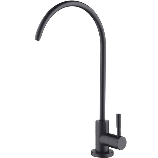 Deck-Mounted RO Tap with Connecting Hose | Heavy-Duty SS304 Water Purifier Faucet in Matte Black Finish & Powder Coating | Leak-Proof RO Dispenser Tap for Homes & Commercial Usage