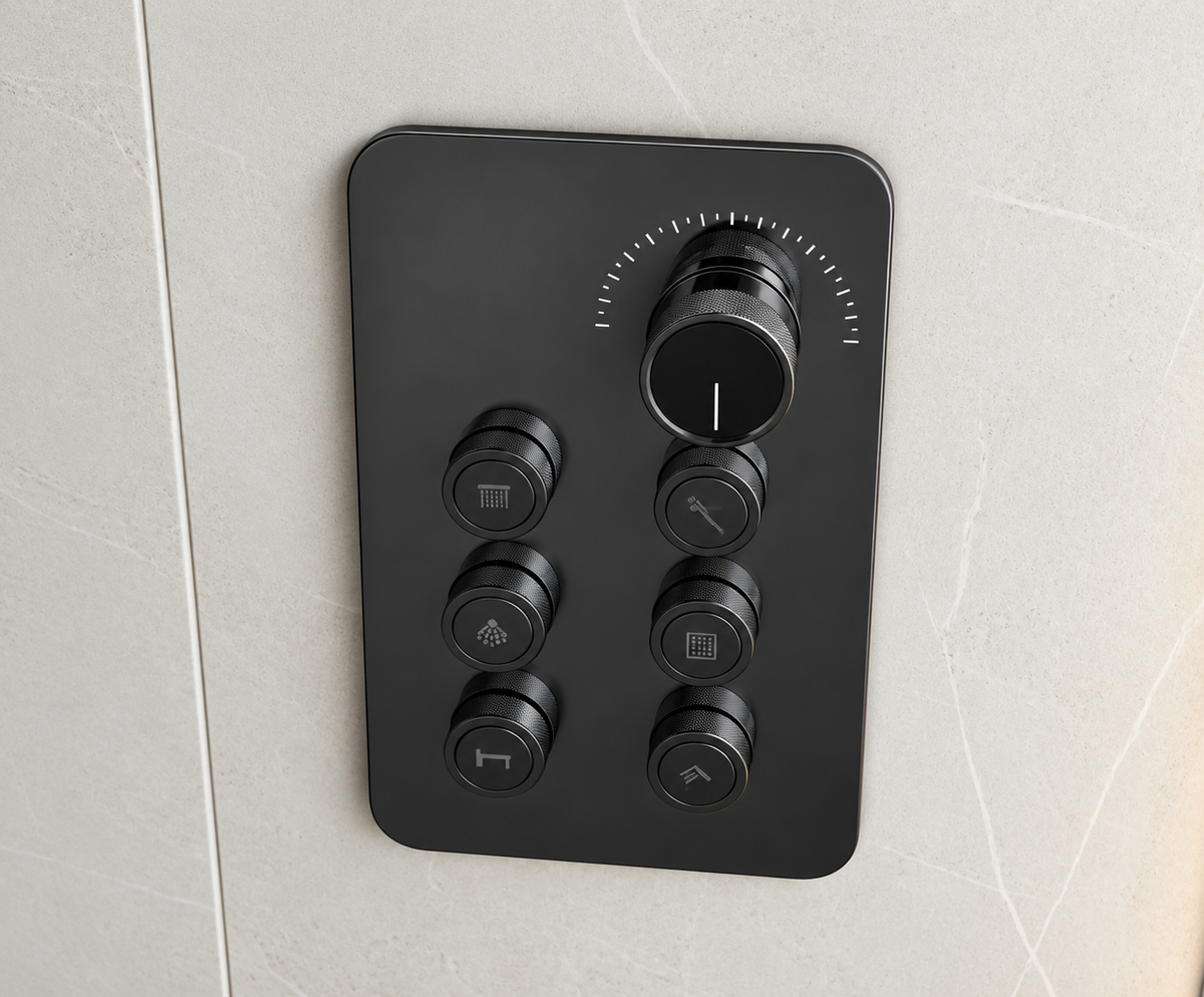 Slim_Matte_Black_Shower_Control_on_Marble