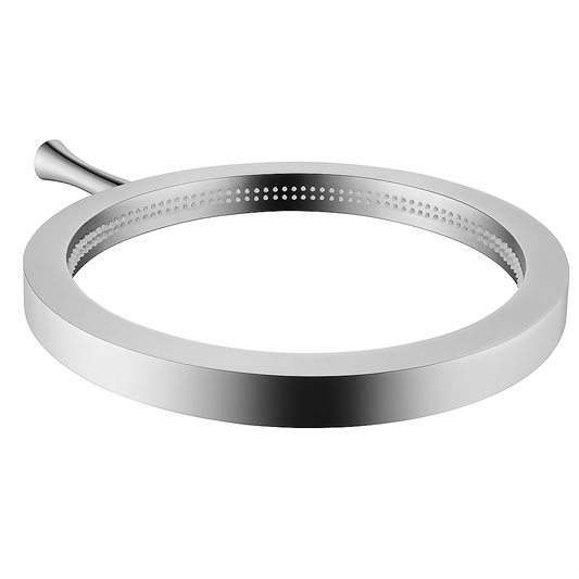 20-Inch Ring-Shaped Overhead Shower with Wide Rainfall Flow - ABS Body, Chrome Finish, Wall-Mounted