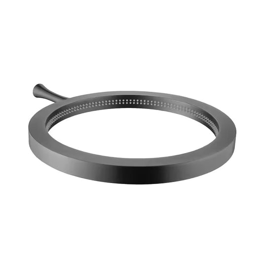 20-Inch Ring-Shaped Overhead Shower with Wide Rainfall Flow - ABS Body, Gun Grey Finish, Wall-Mounted