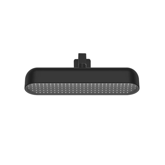 15x4 Inch Rectangular Overhead Shower - ABS Body, Matte Black Finish, Wall-Mounted, Valentio Series