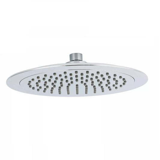 9-Inch Round Overhead Shower with Rain Flow - ABS Body, Chrome Finish, Wall/Ceiling Mounted, Ultra Series