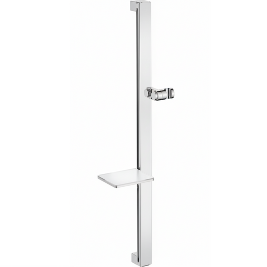 Shower Sliding Rail with Adjustable Height & Angle | Made of ABS | Silver Color | Wall-Mounted